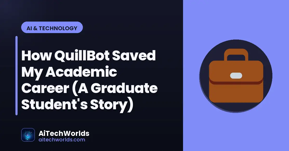 AI writing assistant on laptop screen with text — how quillbot saved my academic career