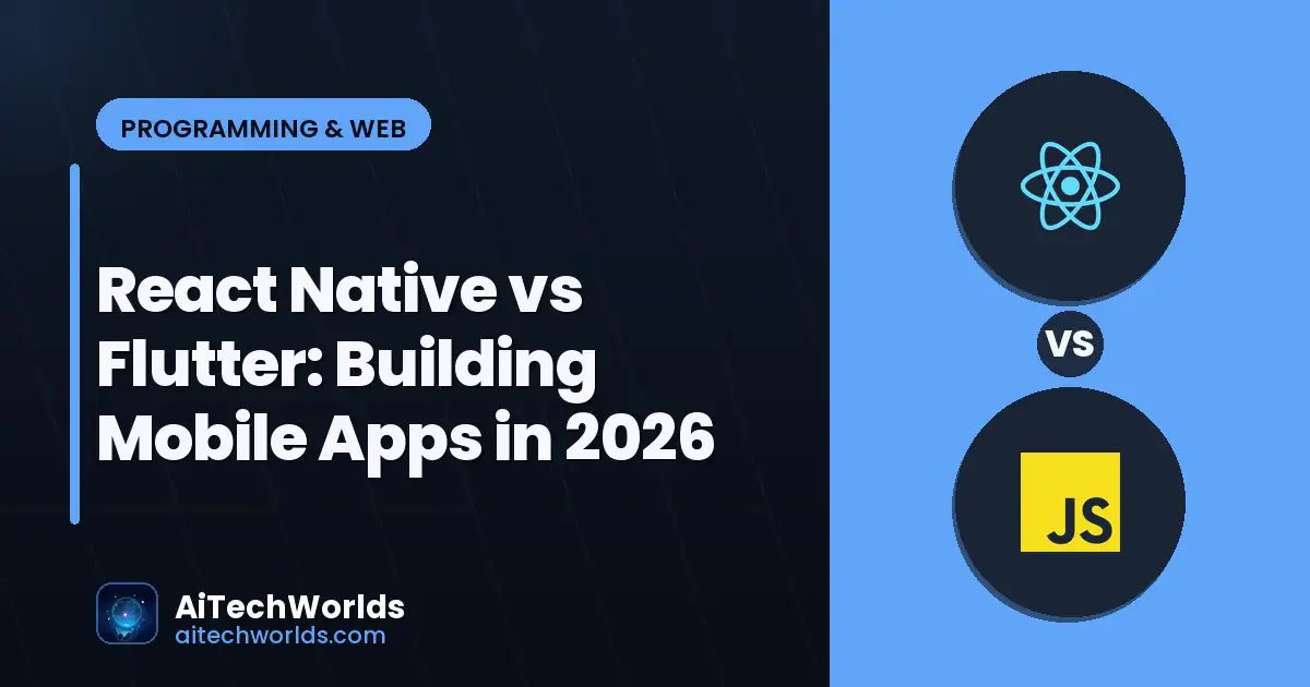 JavaScript React code editor on dark screen — react native vs flutter