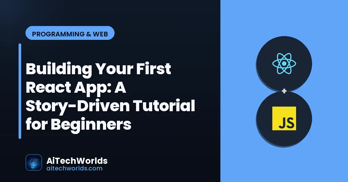 JavaScript React code editor on dark screen — building your first react app react tutorial beginners