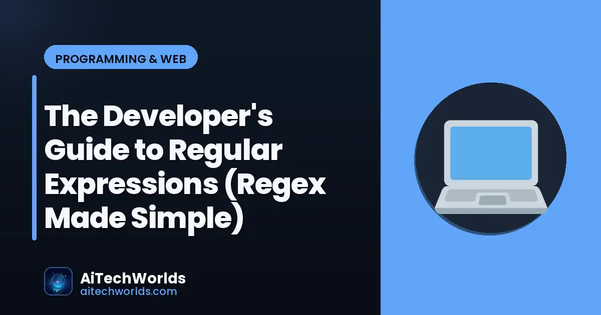 developer coding best practices on dark terminal — the developers guide to regular expressions regex tutorial