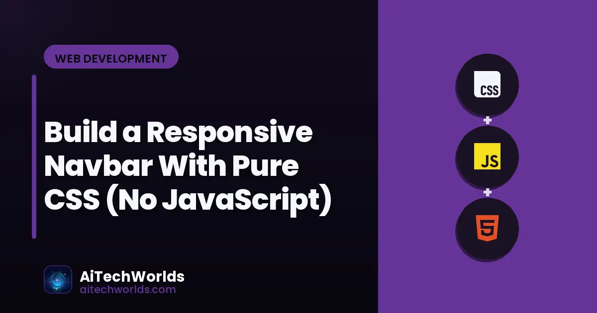 responsive hamburger navbar built with pure CSS — HTML CSS navigation