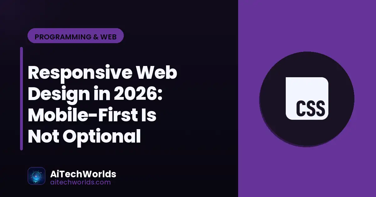 web development code editor with HTML CSS files — responsive web design in 2026 responsive web design 2026