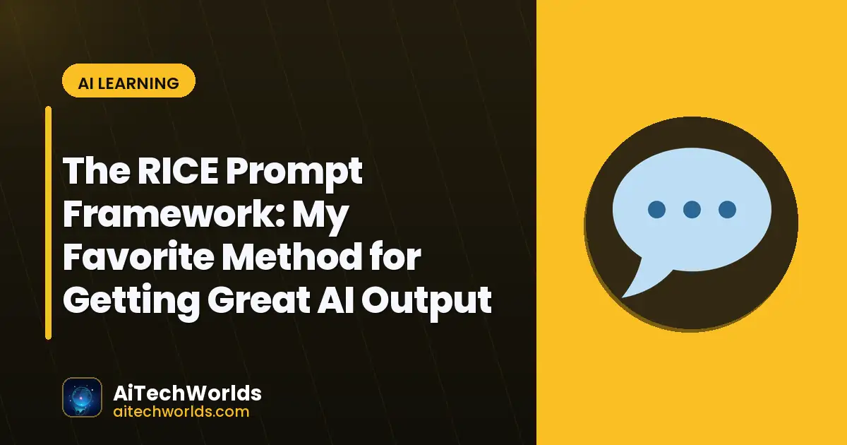 AI prompt engineering workflow on screen — the rice prompt framework