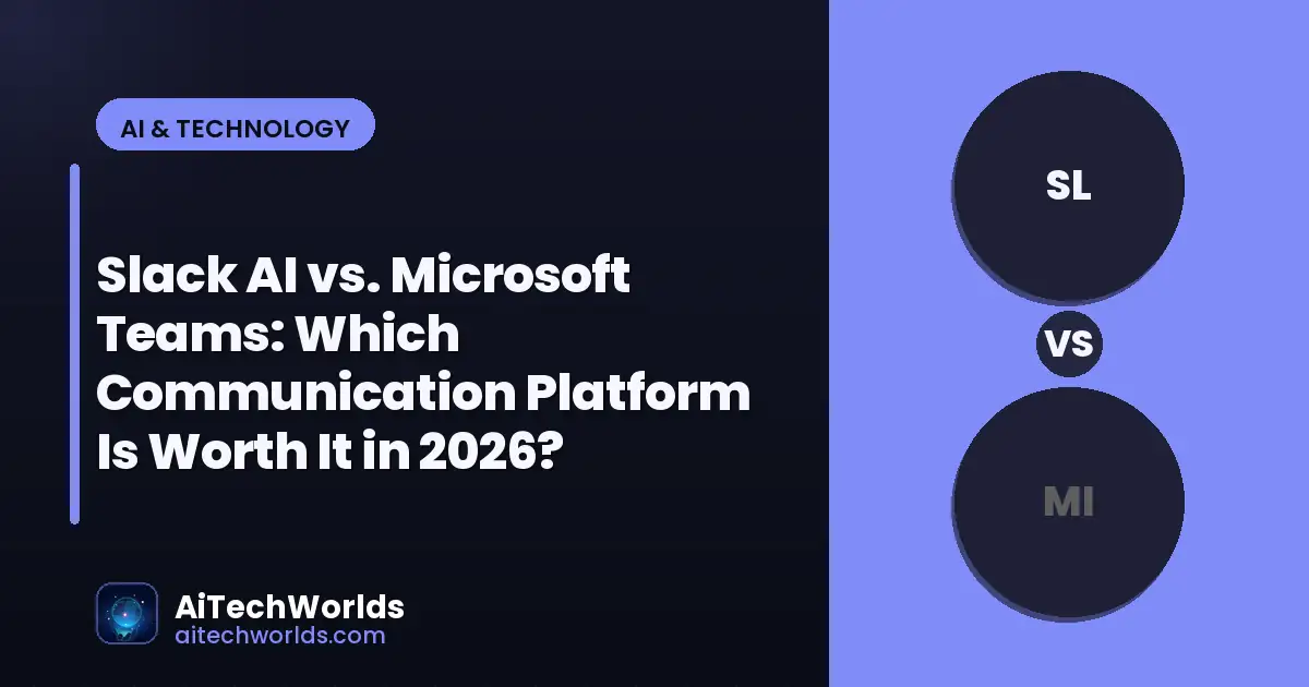 software application comparison on desktop screen — slack ai vs microsoft teams slack ai vs teams