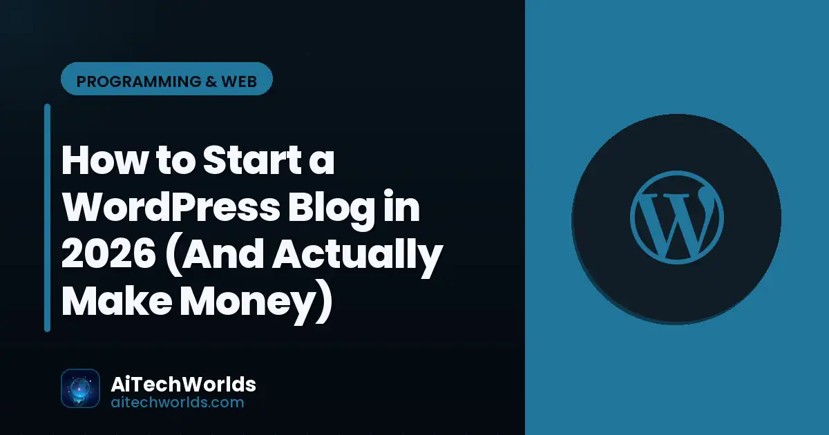 WordPress website dashboard on laptop screen — how to start a wordpress blog in 2026 start wordpress blog 2026