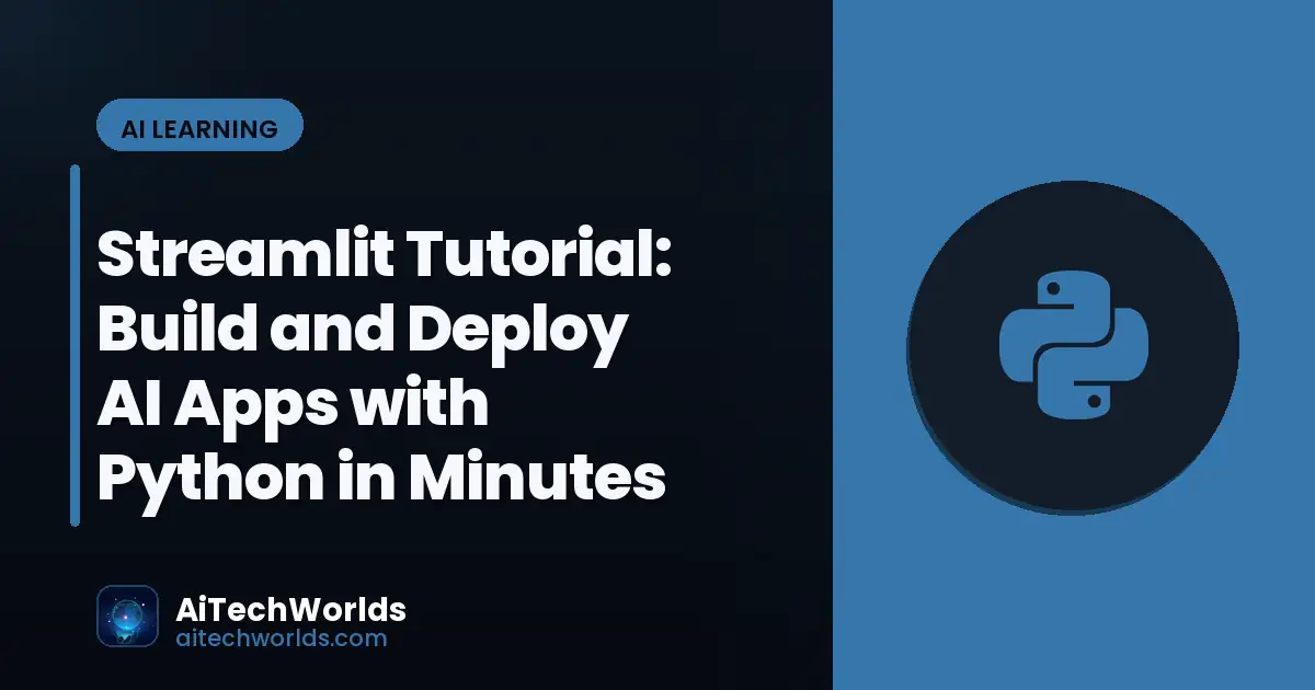 AI application development code in Python editor — streamlit tutorial
