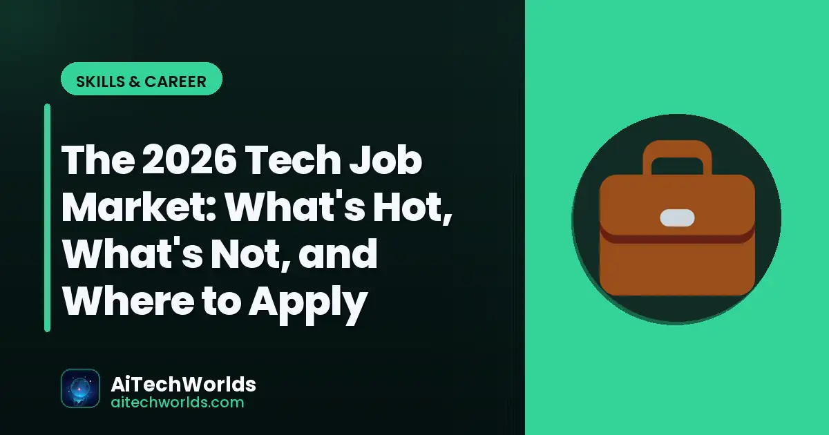 tech professional at desk with career development — the 2026 tech job market tech job market 2026