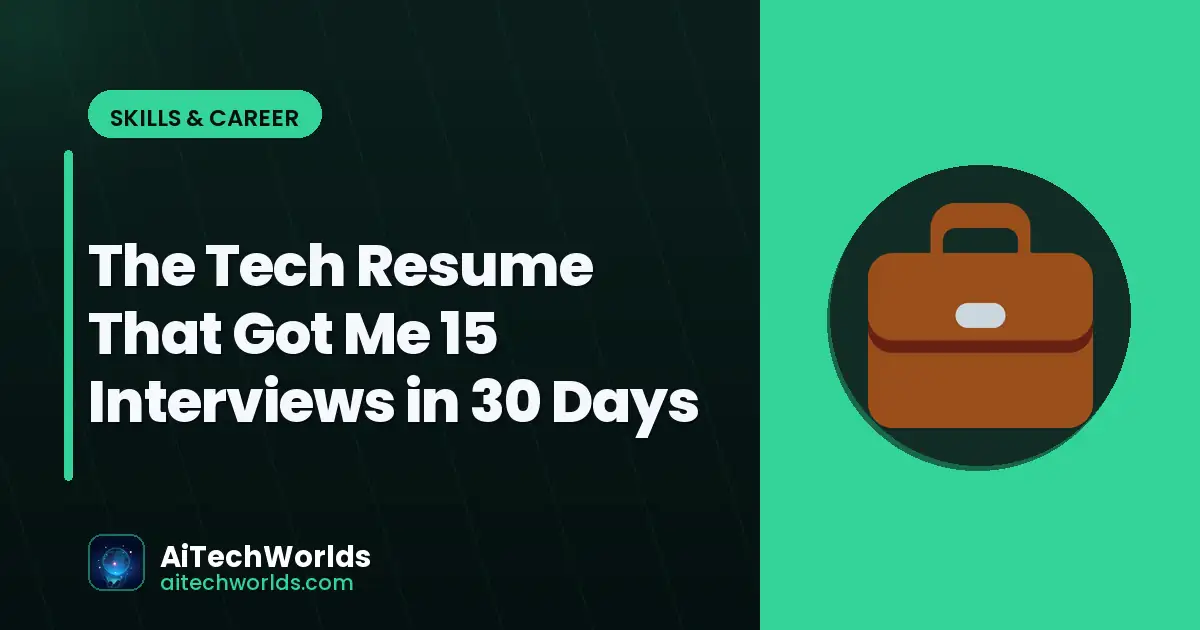 tech professional at desk with career development — the tech resume that got me 15 interviews in 30 tech resume guide