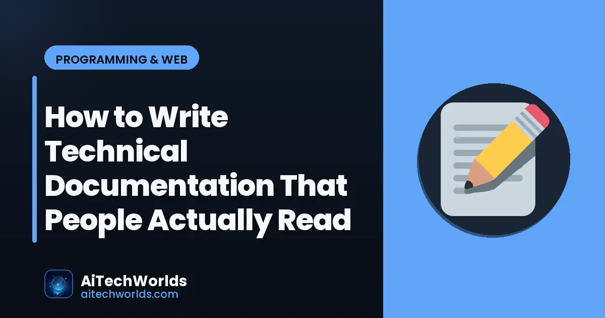 developer coding best practices on dark terminal — how to write technical documentation that people technical