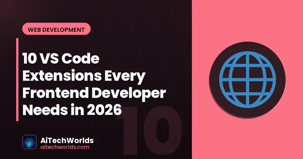 VS Code editor with extensions sidebar open — frontend developer tools