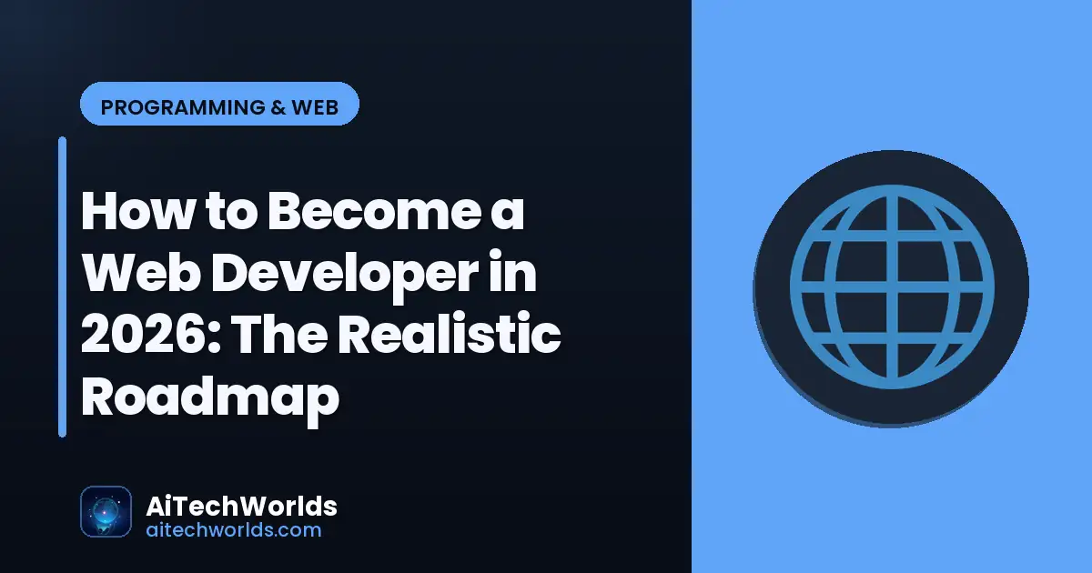 web development code editor with HTML CSS files — how to become a web developer in 2026 web developer roadmap 2026