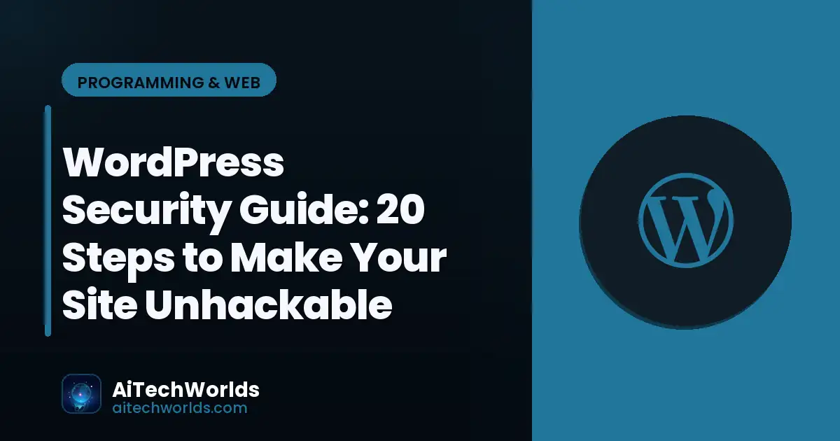 WordPress website dashboard on laptop screen — wordpress security guide