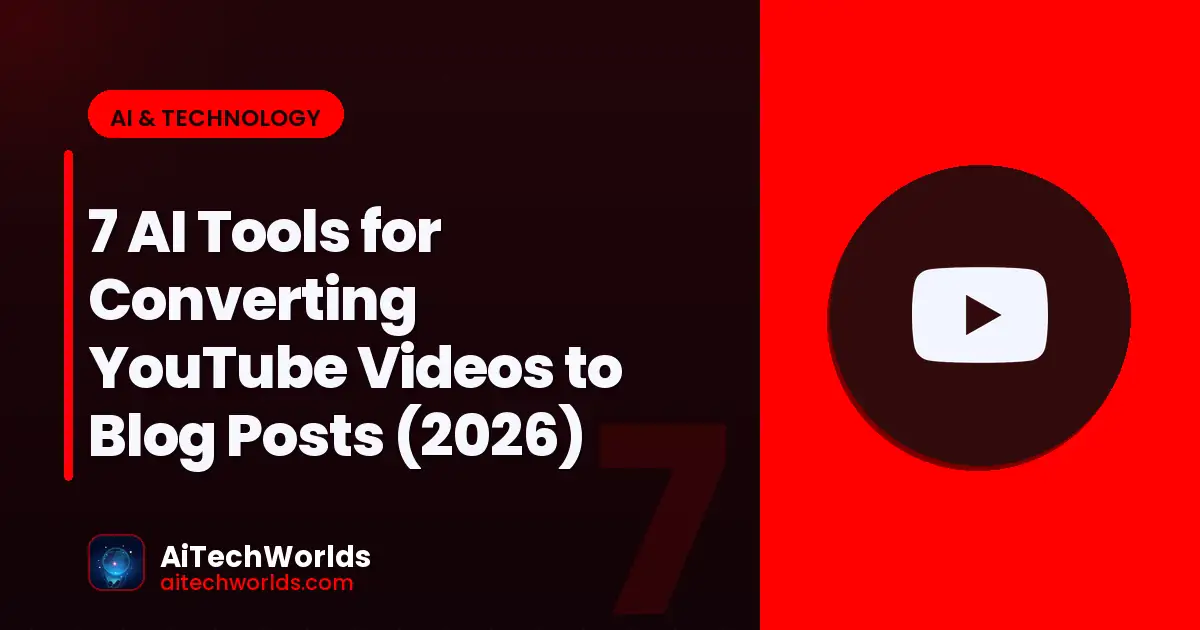 YouTube video being converted to blog article on screen — YouTube to blog AI repurpose