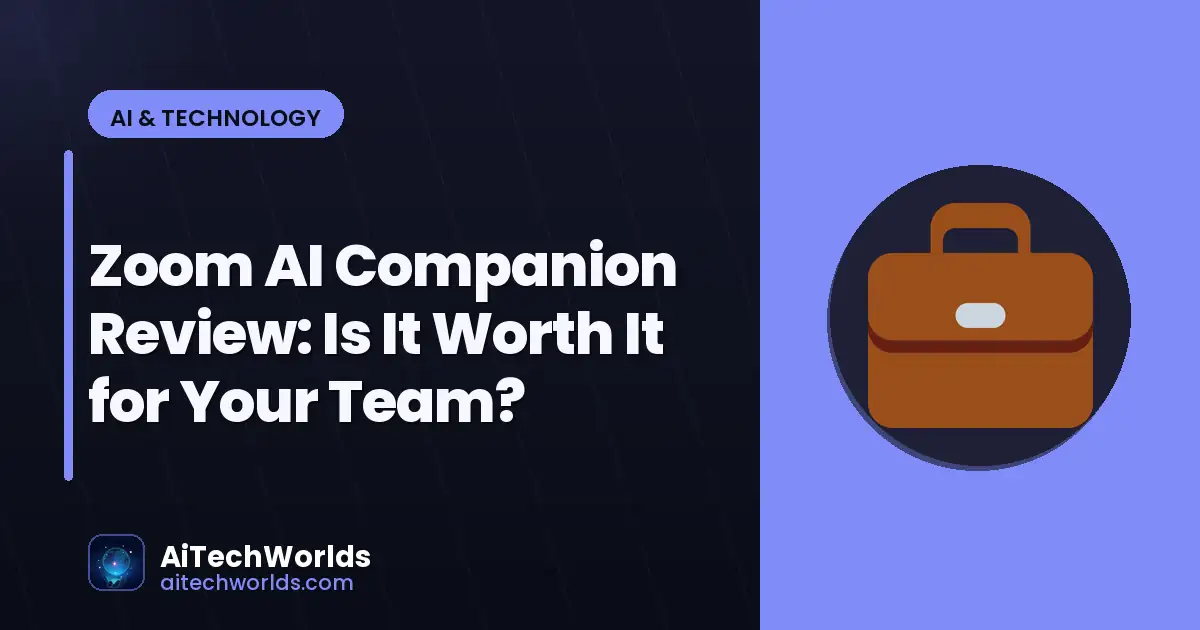 software application comparison on desktop screen — zoom ai companion review